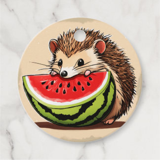 Hedgehog sweet treat favour tags