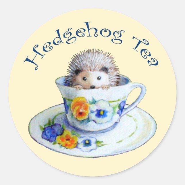 Hedgehog Tea Stickers (Front)
