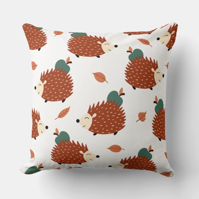 Hedgehog Throw Pillow (Front)