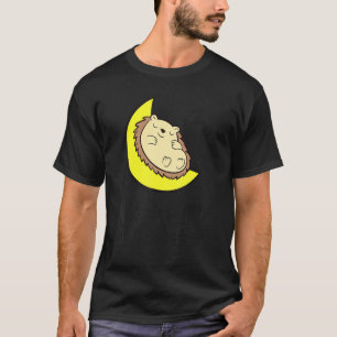 Hedgehog Tired Nap All Day Sleep All Night Cute He T-Shirt