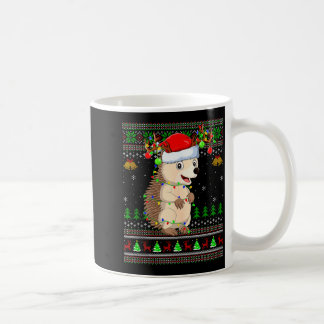 Hedgehog Ugly Christmas Sweaters Holiday Santa Cut Coffee Mug