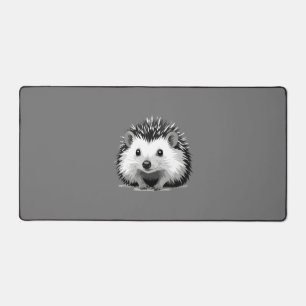 Hedgehog Vector Graphic Art Portrait Animal Spirit Desk Mat
