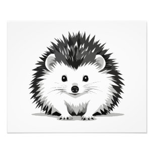 Hedgehog Vector Graphic Art Portrait Animal Spirit Photo Print