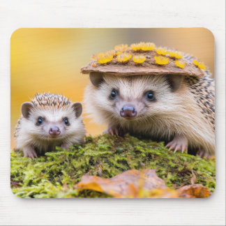 Hedgehog Wild Animal Loving in Nature Mouse Pad