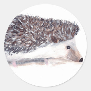 Hedgehog wild animal wildlife classic round sticker