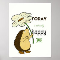 Hedgehog with flower