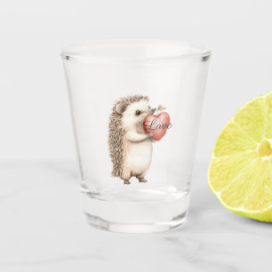 Hedgehog with Heart Love Shot Glass