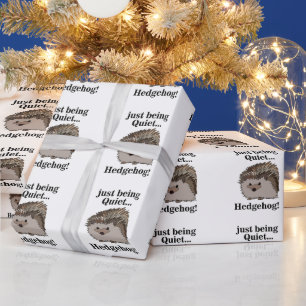 Hedgehog Woodland Animal Birthday Party Wrapping Paper