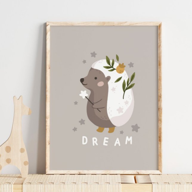 Hedgehog Woodland Animal Dream Poster | Wall Print (Creator Uploaded)