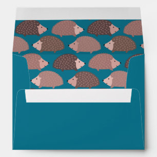 Hedgehog woodland pattern envelope