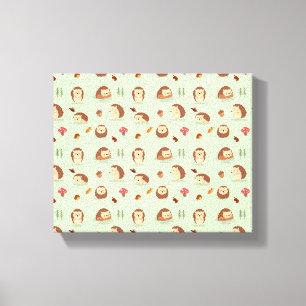 Hedgehog world canvas print