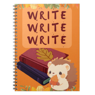 Hedgehog Writing Notebook for Writers and Authors