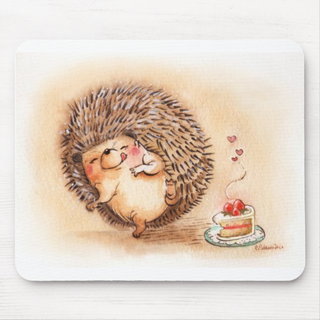 Hedgehog Yum Mouse Pad (Front)