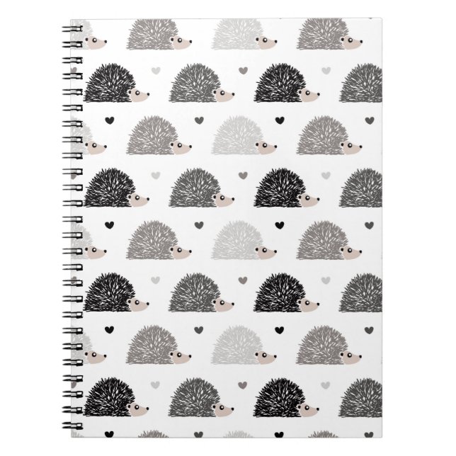 Hedgehogs and Hearts Notebook (Front)