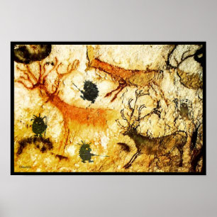Hedgehogs Cave Painting Poster