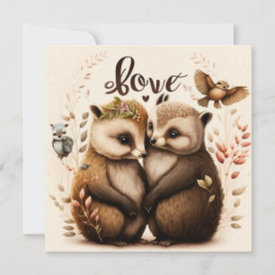  hedgehogs in love  
