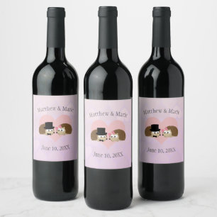 Hedgehogs in Love Wine Label