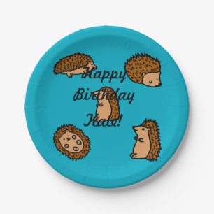 Hedgehogs Paper Plate