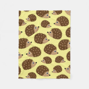 Hedgehogs seamless pattern (ver.2) fleece blanket