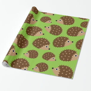 Hedgehogs seamless pattern (ver.3) wrapping paper