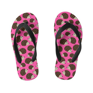 Hedgehogs seamless pattern (ver.5) kid's jandals