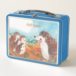 Hedgehogs talking to each other Personalized Metal Lunch Box