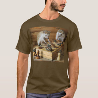 Hedgehogs the chess players T-Shirt