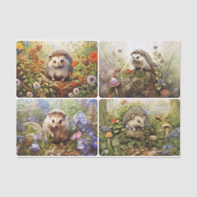 Hedgehogs Tissue Paper (Front)