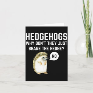 Hedgehogs Why Don't They Just Share The Hedge Funn Card