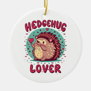 Hedgehug Lover Ceramic Tree Decoration