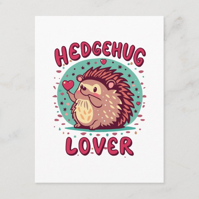 Hedgehug Lover Enclosure Card (Front)
