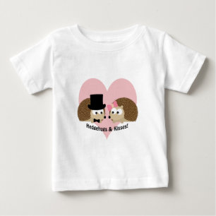 Hedgehugs and Kisses Hedgehog love Baby T-Shirt