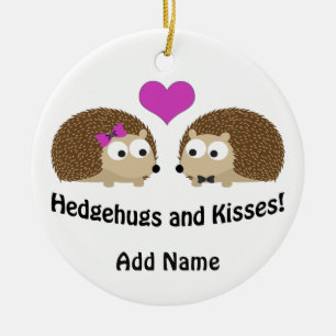 Hedgehugs and Kisses Hedgehog Love Ceramic Tree Decoration