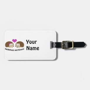 Hedgehugs and Kisses Hedgehog Love Luggage Tag