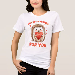 Hedgehugs For You, Cute Hedgehog Heart  Tri-Blend Shirt