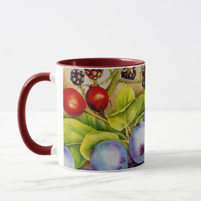 Hedgerow autumnal fall fruit mug (Left)