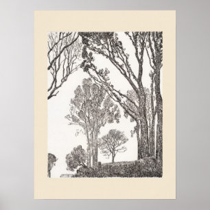 Hedgerows Cornwall Eleanor Hughes ReStrike Poster