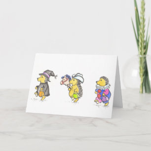 Hedgie Halloween card