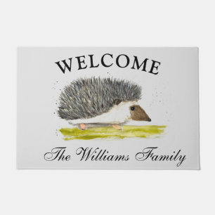Hedgie Watercolor Hedgehog Animals Pet Cute Doormat