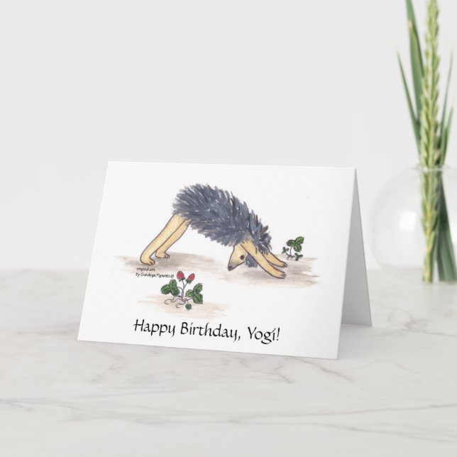 Hedhearing Yoga Downward-facing-dog Card (Front)