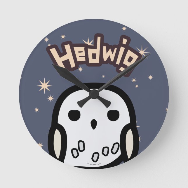 Hedwig Cartoon Character Art Round Clock (Front)