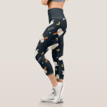 Hedwig Nighttime Moonlight Pattern Capri Leggings<br><div class="desc">Add a touch of whimsical wizarding charm with this adorable Hedwig the snowy owl pattern design. Featuring repeating illustrations of Hedwig soaring beneath crescent moons and twinkling stars, this playful all-over print captures the magic of nighttime deliveries from the Owl Post. Some Hedwigs are bundled up in cozy Gryffindor house-colored...</div>