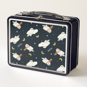 Hedwig Nighttime Moonlight Pattern Metal Lunch Box