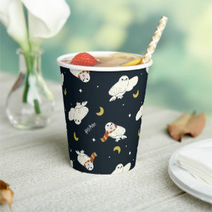 Hedwig Nighttime Moonlight Pattern Paper Cups
