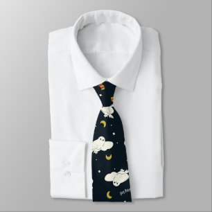 Hedwig Nighttime Moonlight Pattern Tie