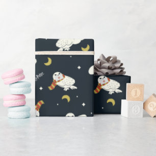 Hedwig Nighttime Moonlight Pattern Wrapping Paper