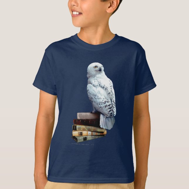 Hedwig on books T-Shirt (Front)