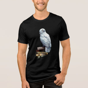Hedwig on books Tri-Blend shirt