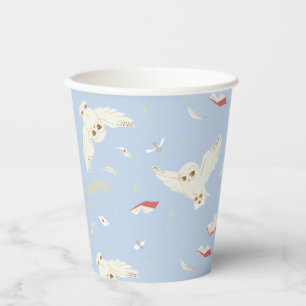 Hedwig Owl Post Letters and Books Pattern Paper Cups