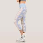 Hedwig Owl Post Stripe Pattern Capri Leggings<br><div class="desc">Sweet, whimsical, and full of magical charm, this Hedwig stripe pattern design brings a playful wizarding touch to everyday life. Featuring alternating vertical bands of cute Hedwigs, delicate bows, tiny floating keys, and scattered stars, this enchanting print blends soft pastel tones with storybook-inspired detail. The repeating stripe layout gives the...</div>